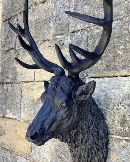 BLACK STAG’S HEAD WALL MOUNT