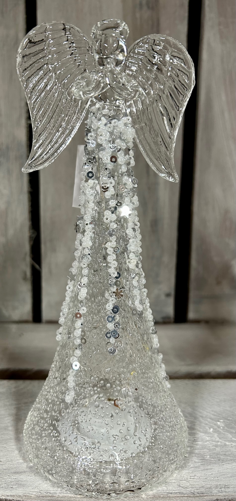 glass angel christmas tree topper