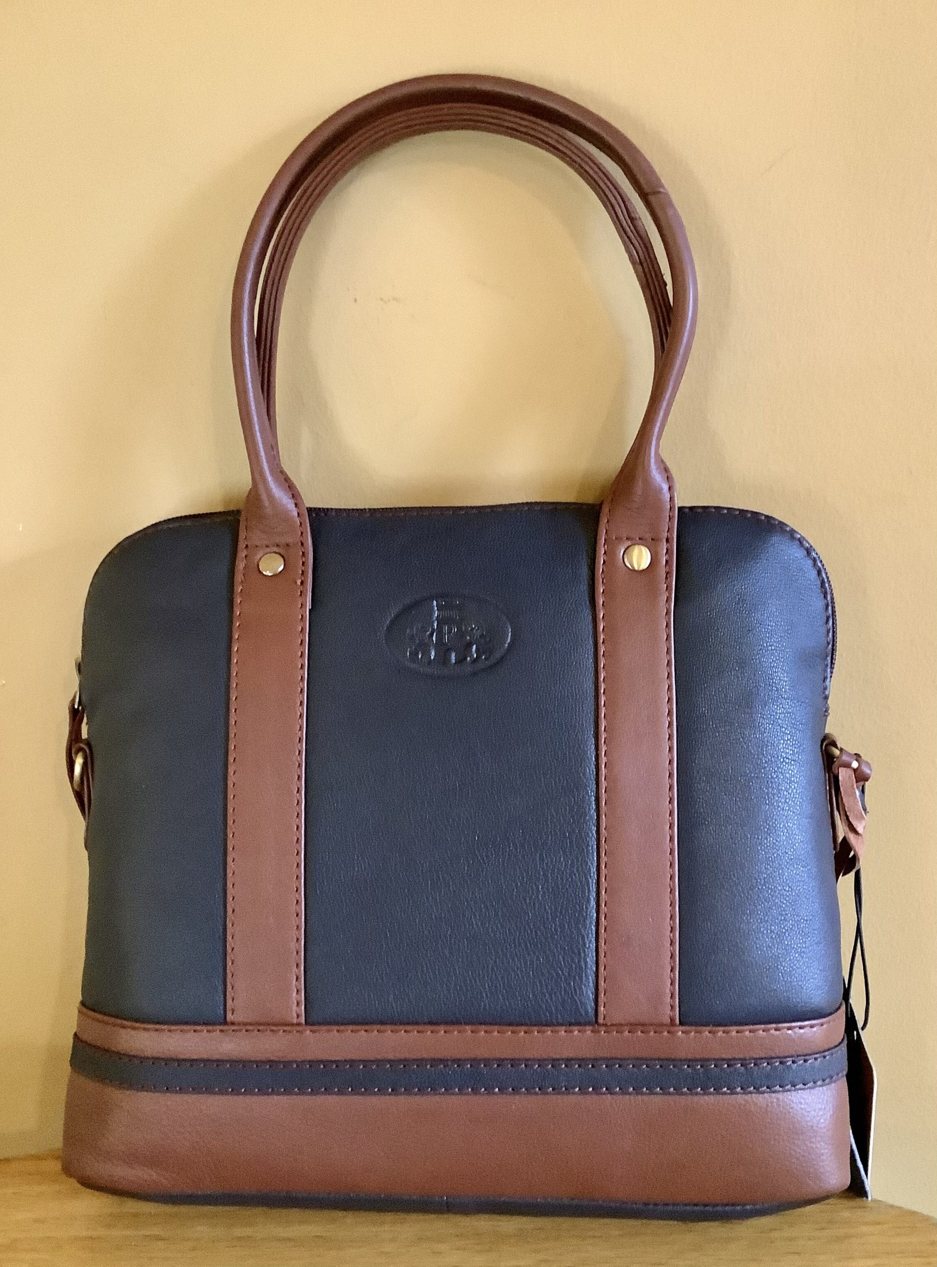 Rowallan navy cheap leather bag