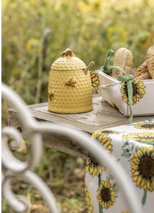 CERAMIC LIDDED HONEY POT AND SPOON - Image 3